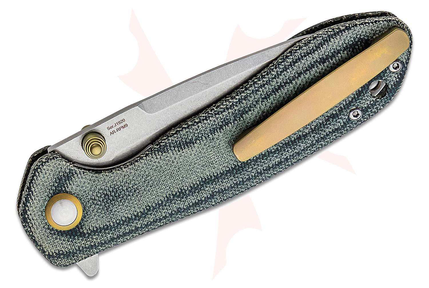 CJRB Cutlery Scoria Flipper Knife 3.48" ARRPM9 Stonewashed Drop Point