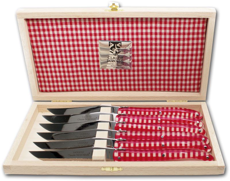 Claude Dozorme Steak Knives Set/6 Assorted Colors — Marion's