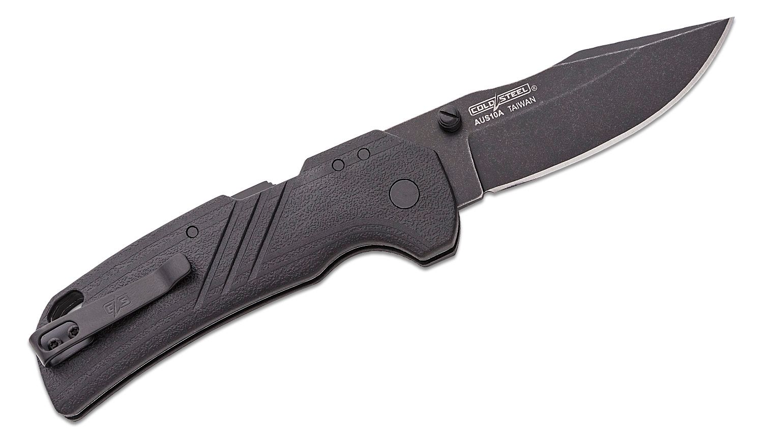 Cold Steel 3 Engage Clip Point AUS10A Folding Knife - Black (FL30DPLC10B)