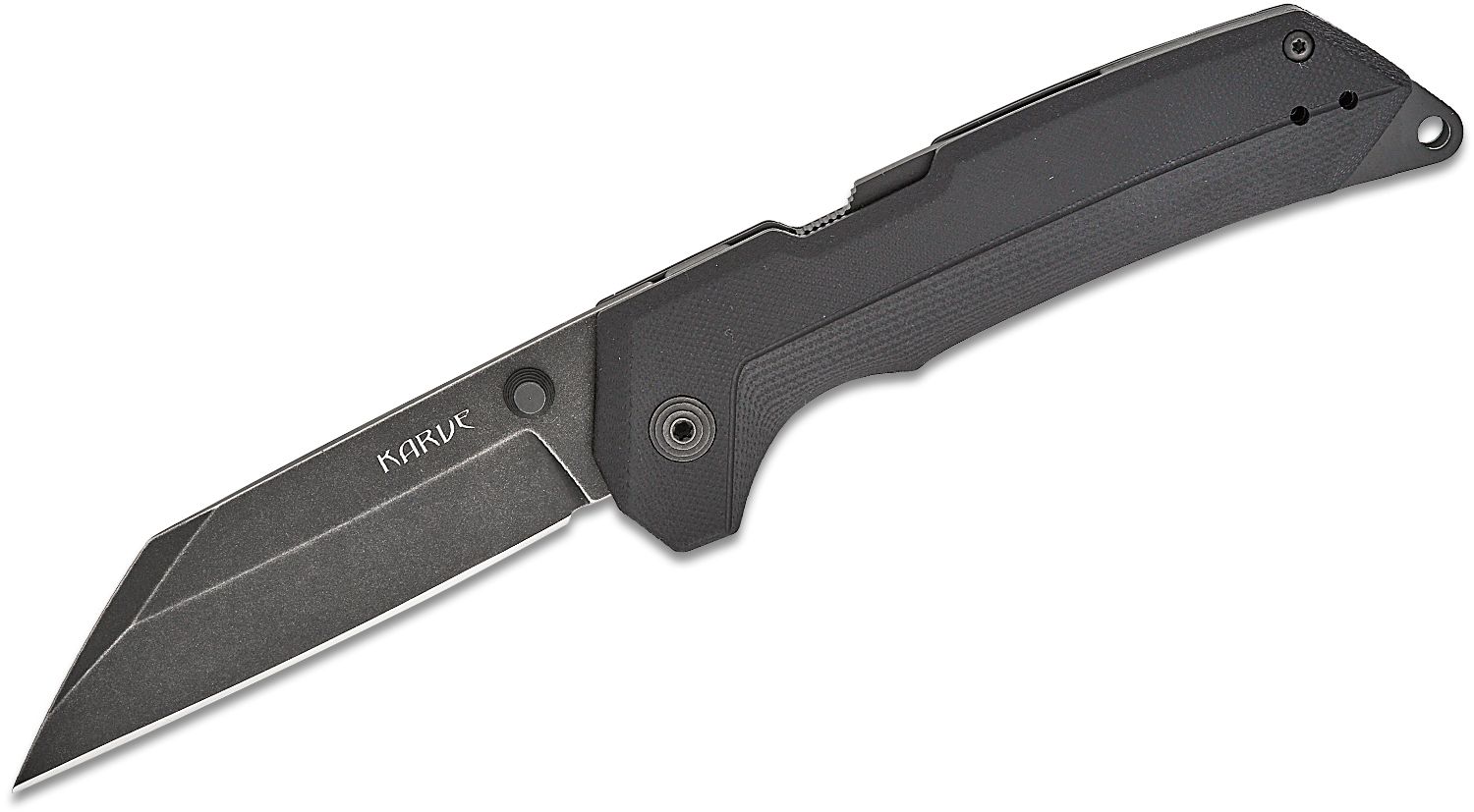 Cold Steel Karve ATLAS Lock Folding Knife 3.75 AUS-10A Black PVD Seax  Blade, Black G10 Handles - KnifeCenter - CS-FL-38VK