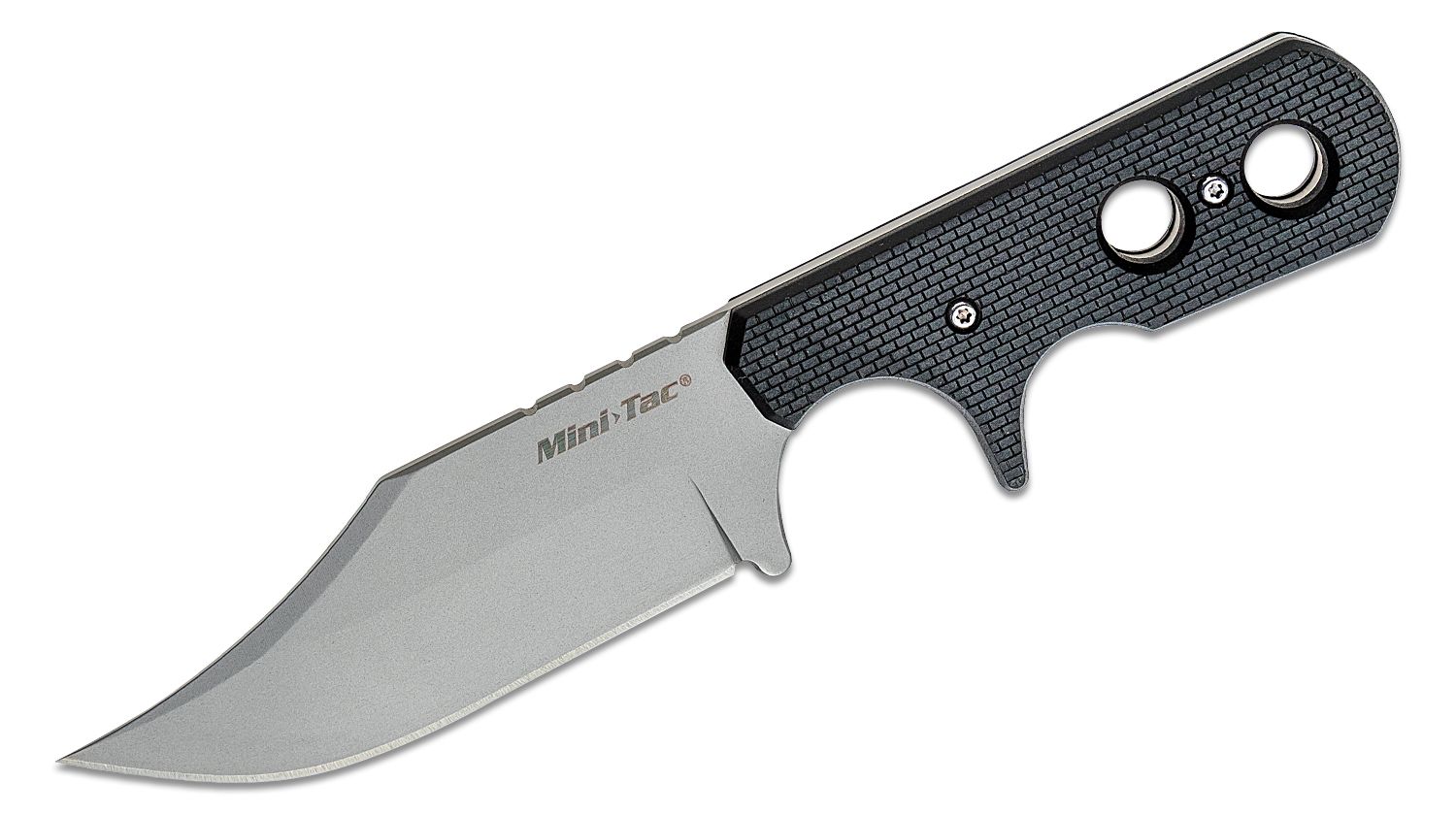 Cold Steel 49HCF Mini Tac Bowie Neck Knife Fixed 3.625 Bead Blast Plain  Blade, Griv-Ex Handles, Secure-Ex Sheath - KnifeCenter