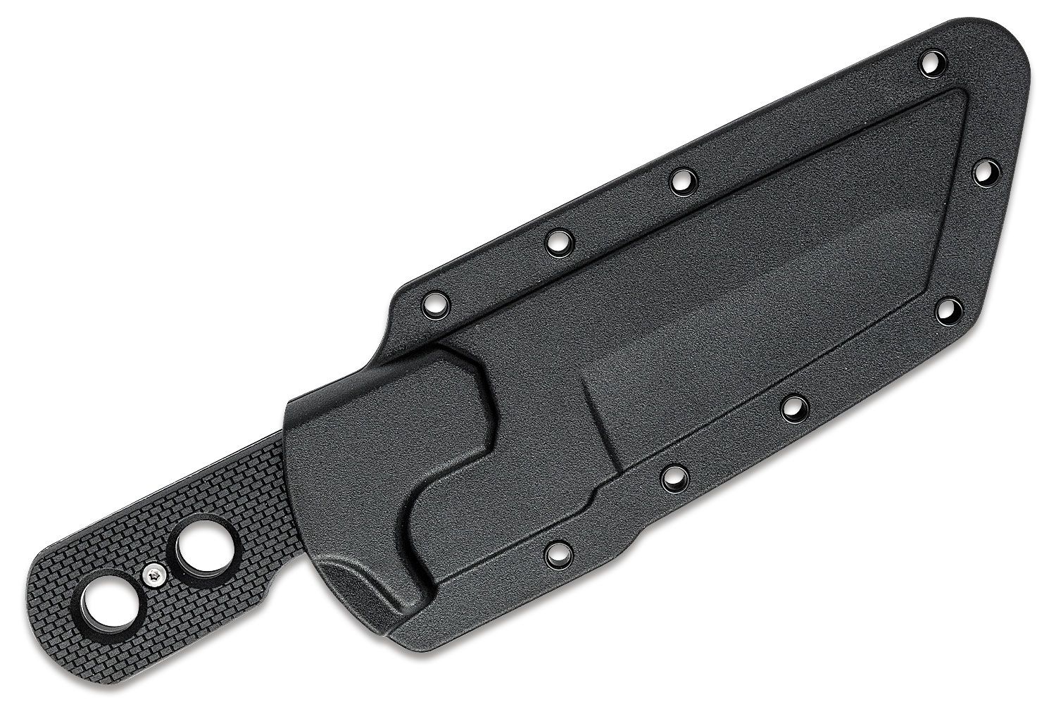 COLD STEEL MINI TAC BOWIE STAINLESS BLADE NECK KNIFE WITH BLACK GRIV-EX  HANDLE