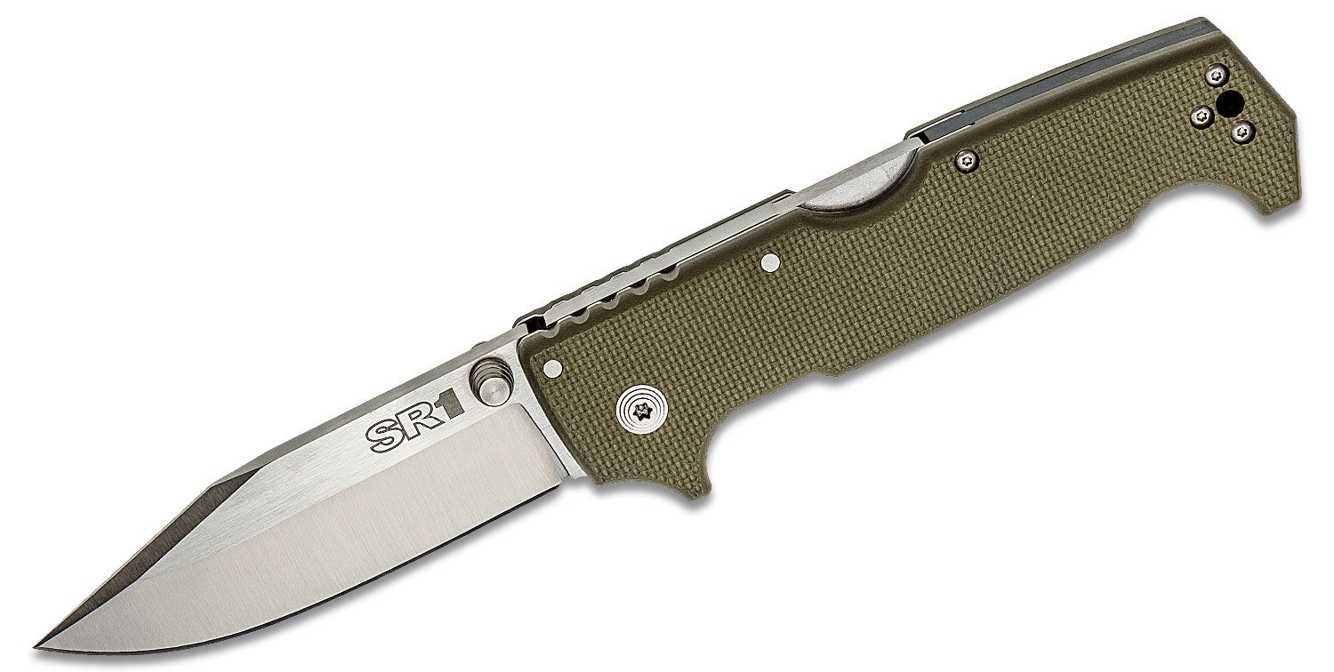 Cold Steel 62L SR1 Folding Knife 4 S35VN Clip Point Blade, OD
