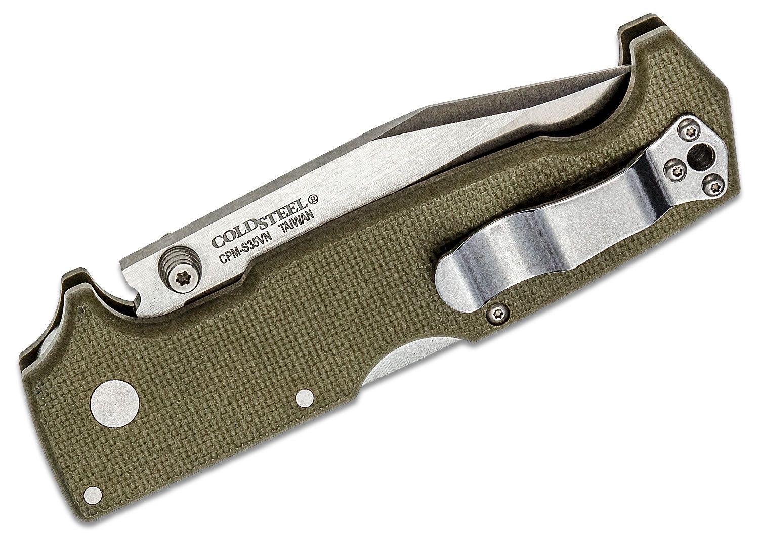 Cold Steel - SR1 Clip Point knife - S35VN - 62L OD Green G10 - folding knife