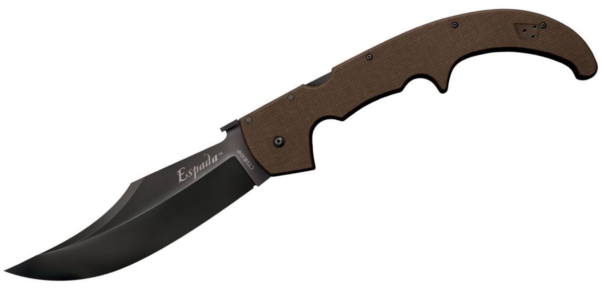 Cold Steel XL Espada Extra Large Folding Knife (7.5 Inch CTS-XHP Plain  Satin Blade) Aluminum and G10 Handles 62NCX