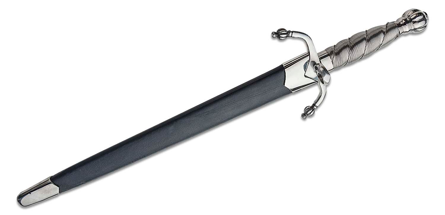 Épée Cold Steel Colichemarde Sword lame Acier 1055 High Carbon 822 mm  manche galuchat noir