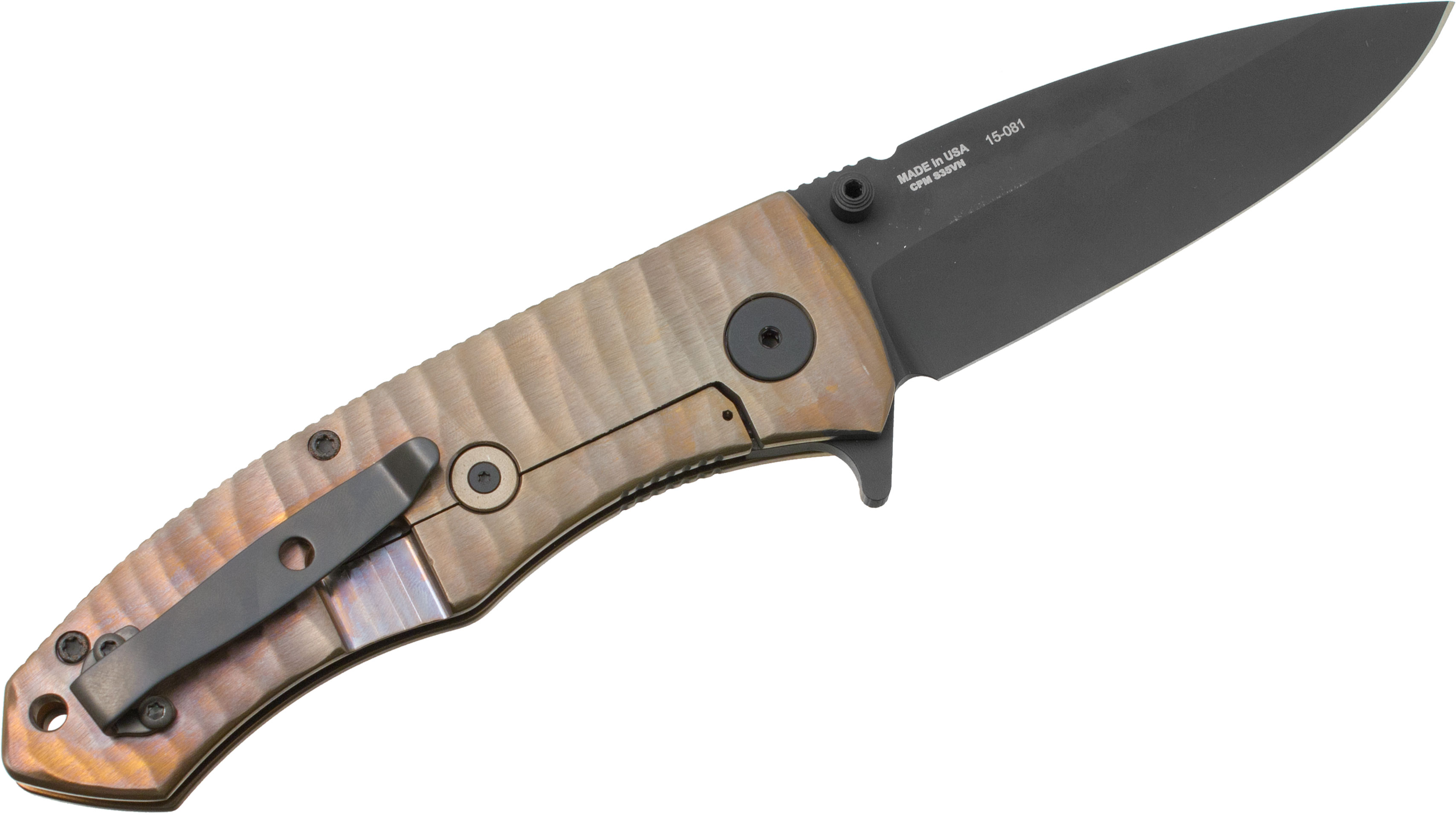 Combative Edge Customized G1 Flipper 4" S35VN Black Plain Blade, Milled ...