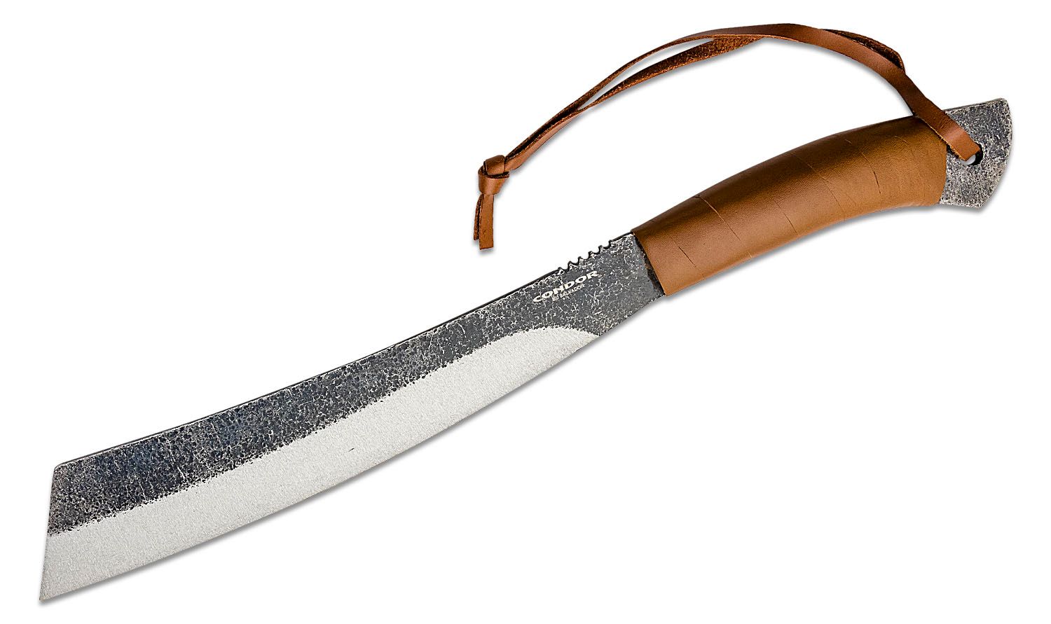 Chef knife carbon steel XC75 8.7 inches blade with leather sheath