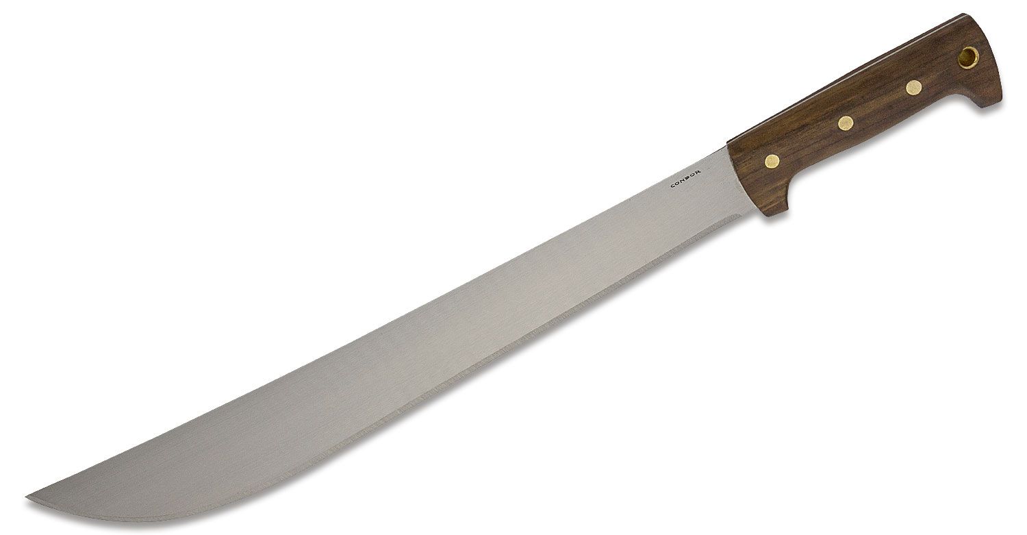 Jakke håndbevægelse Vis stedet Condor Tool & Knife CTK413-18.3HC El Salvador Wood Handle Machete 18"  Carbon Steel Blade, Hardwood Handles, Leather Sheath - KnifeCenter -  Discontinued
