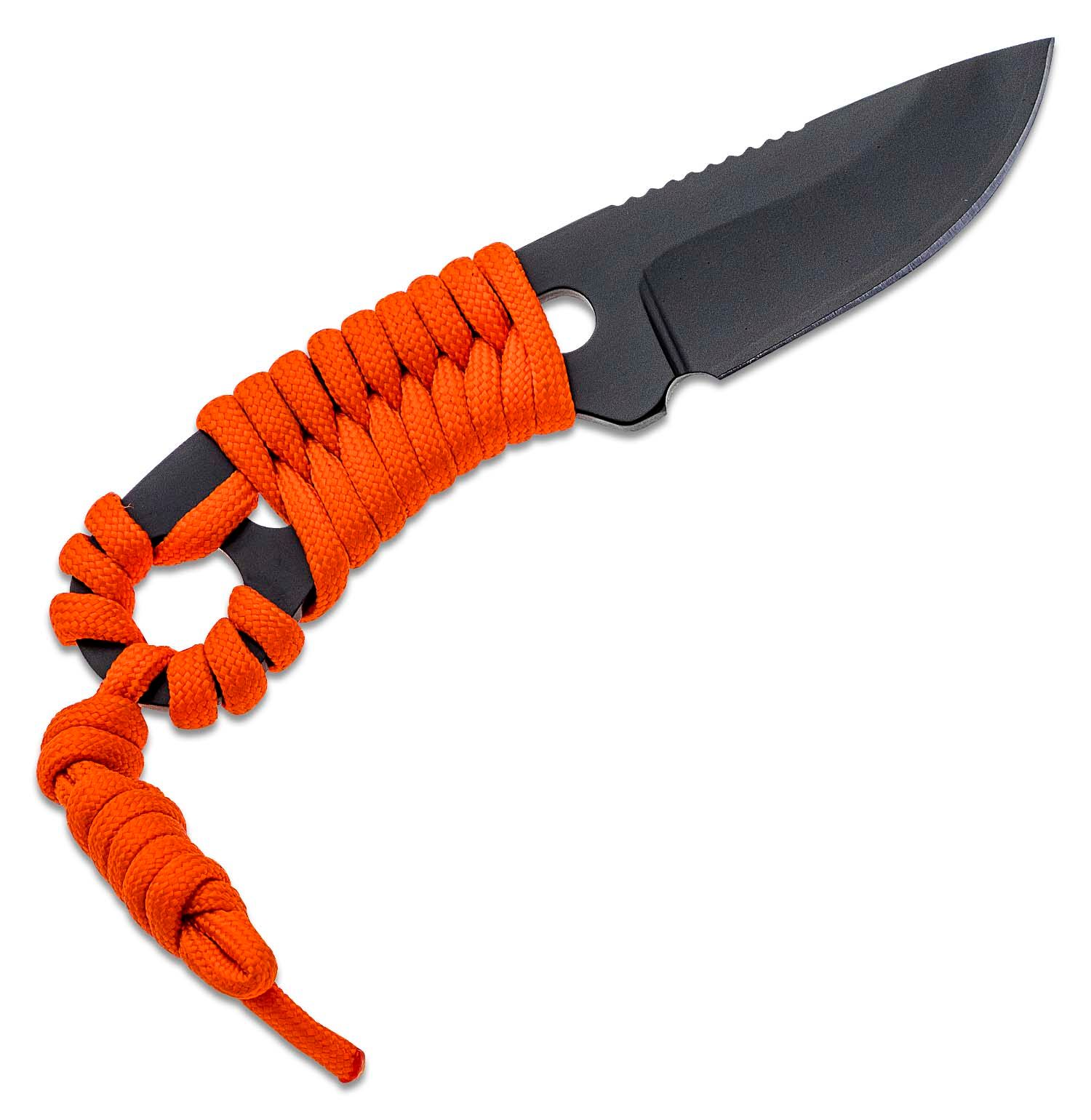 Paracord Tactical Knife w/Serrated Blade & Cover - CB Distributors, Inc.