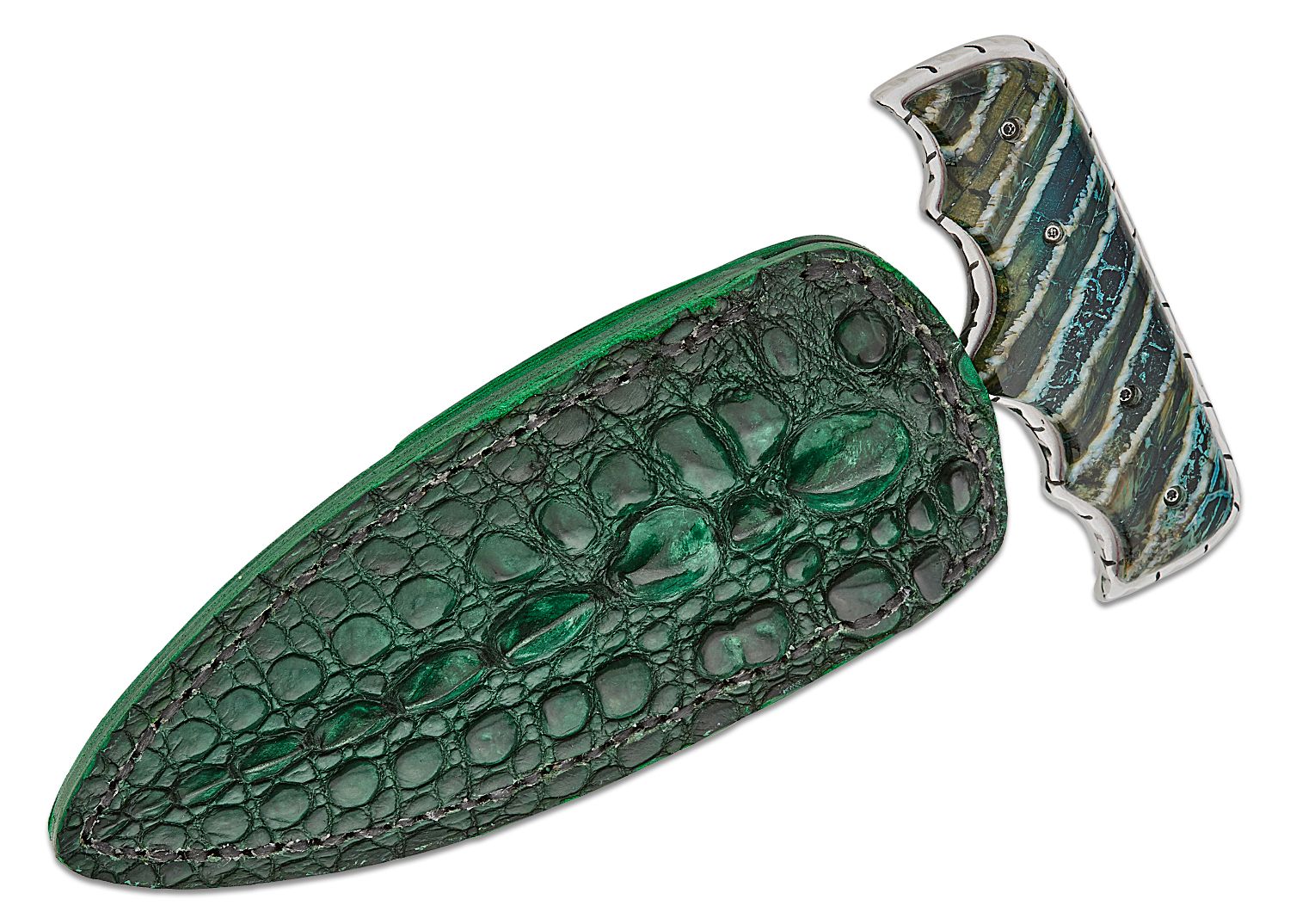 Crawford Knives Custom Emerald Green Push Dagger Knife 5