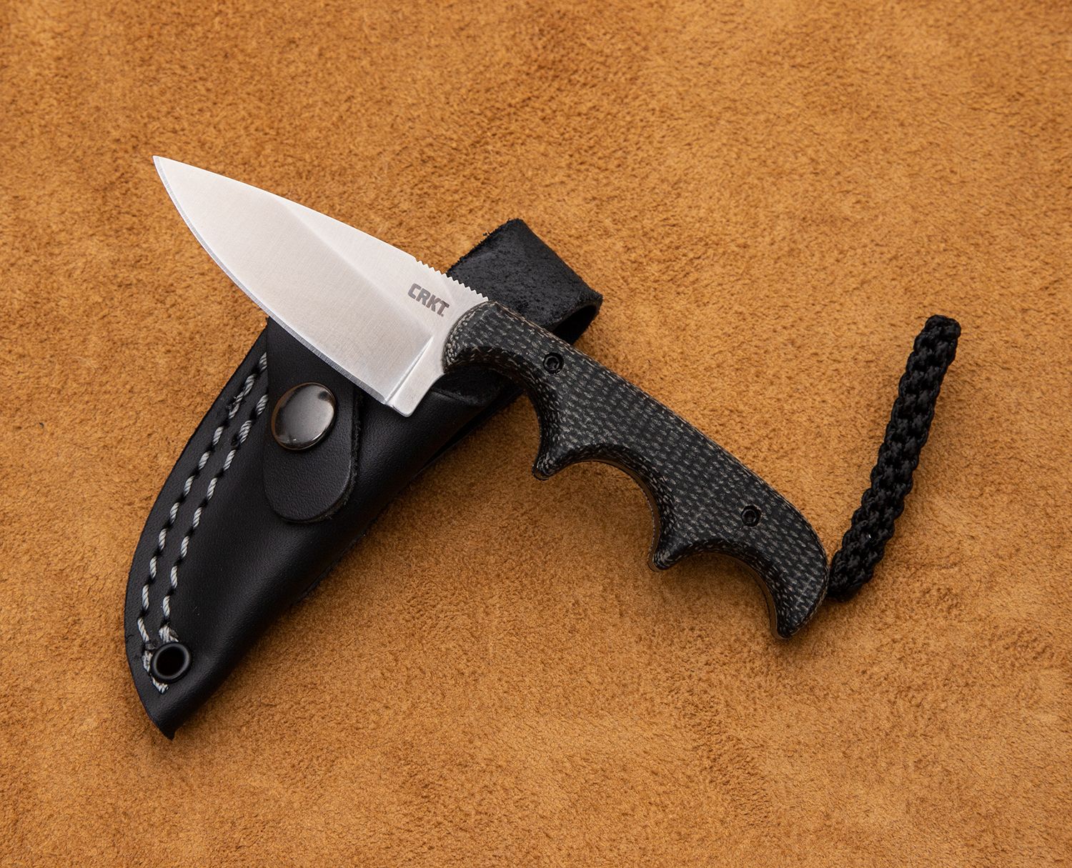 Columbia River CRKT 2383OK Folts Minimalist Cleaver Fixed Blade Neck Knife  2.131 D2 Black Blade, Orange G10 Handles, Thermoplastic Sheath -  KnifeCenter