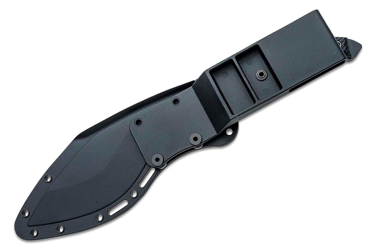 COLUMBIA RIVER KNIFE & TOOL Clever Girl Fixed Blade Knife with Sheath:  Powder Coated SK5 Steel, Upswept Blade, Textured Nylon Handle, Molle  Compatible Sheath 2709,Black 