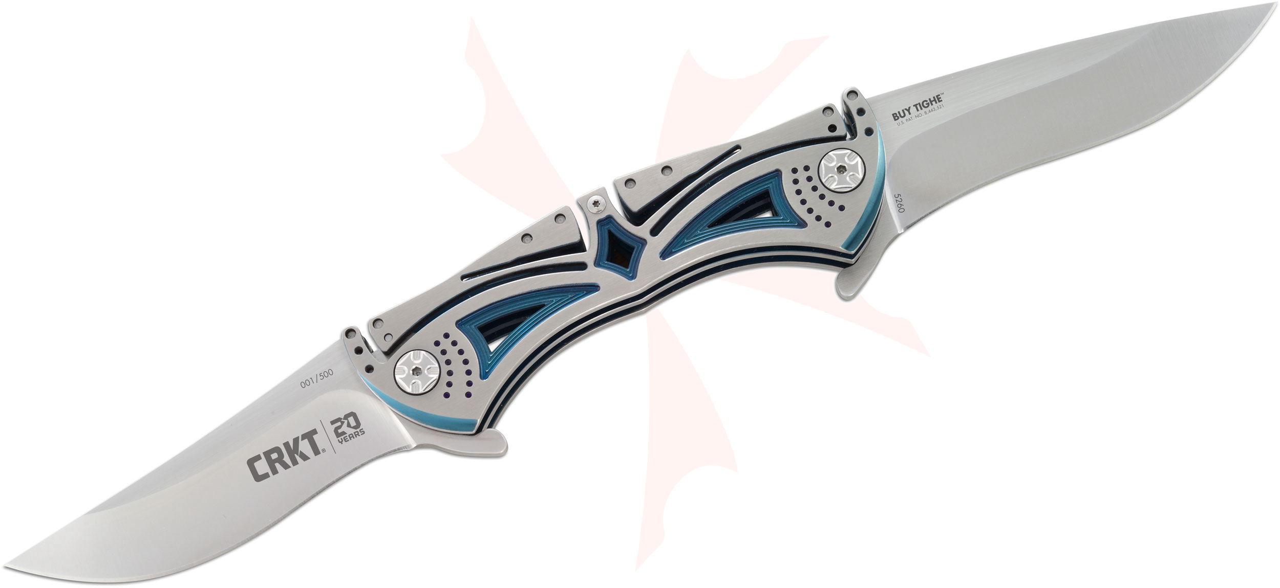 Columbia River 5260 Buy Tighe Two Blade Folding Knife, Titanium