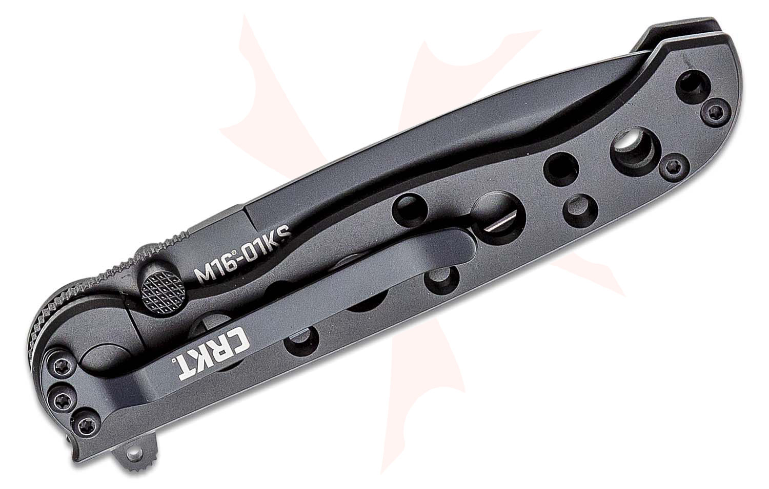 Columbia River CRKT M1601KS Carson Flipper 3.125" Black Plain Spear