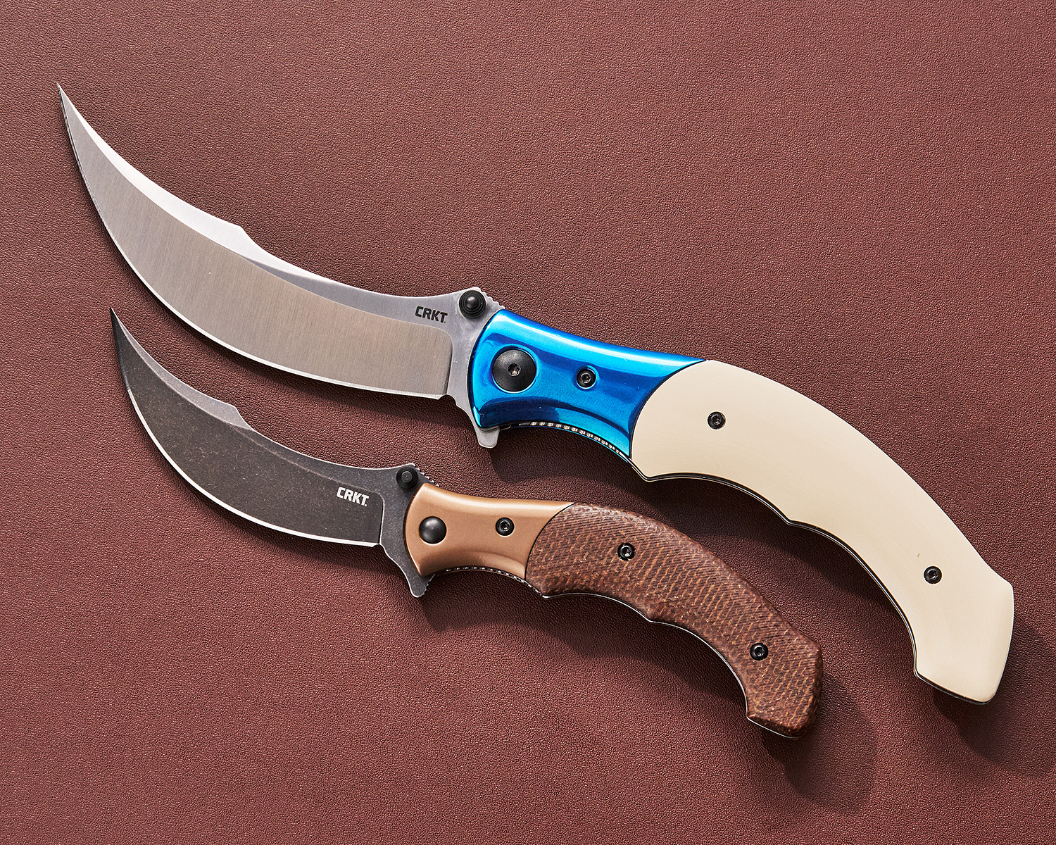thumbnail image 2 of CRKT Ritual Compact Assisted Opening Knife - Persian Blade 12C27 Steel With Micarta Handle 2 of 9