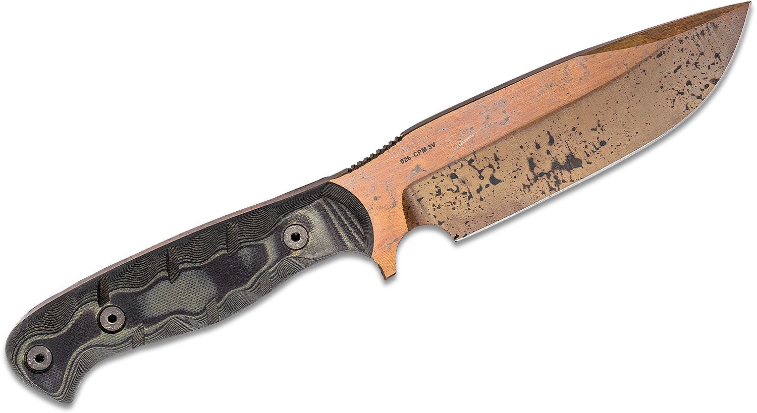 Dawson Knives Big Bear Arizona Copper 3V Two-Tone Carbon Fiber