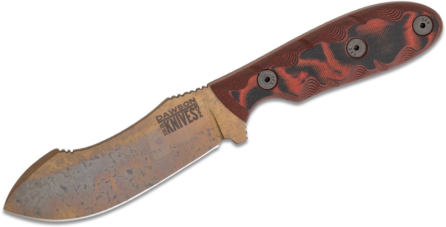 Dawson Knives Big Bear Arizona Copper 3V Two-Tone Carbon Fiber