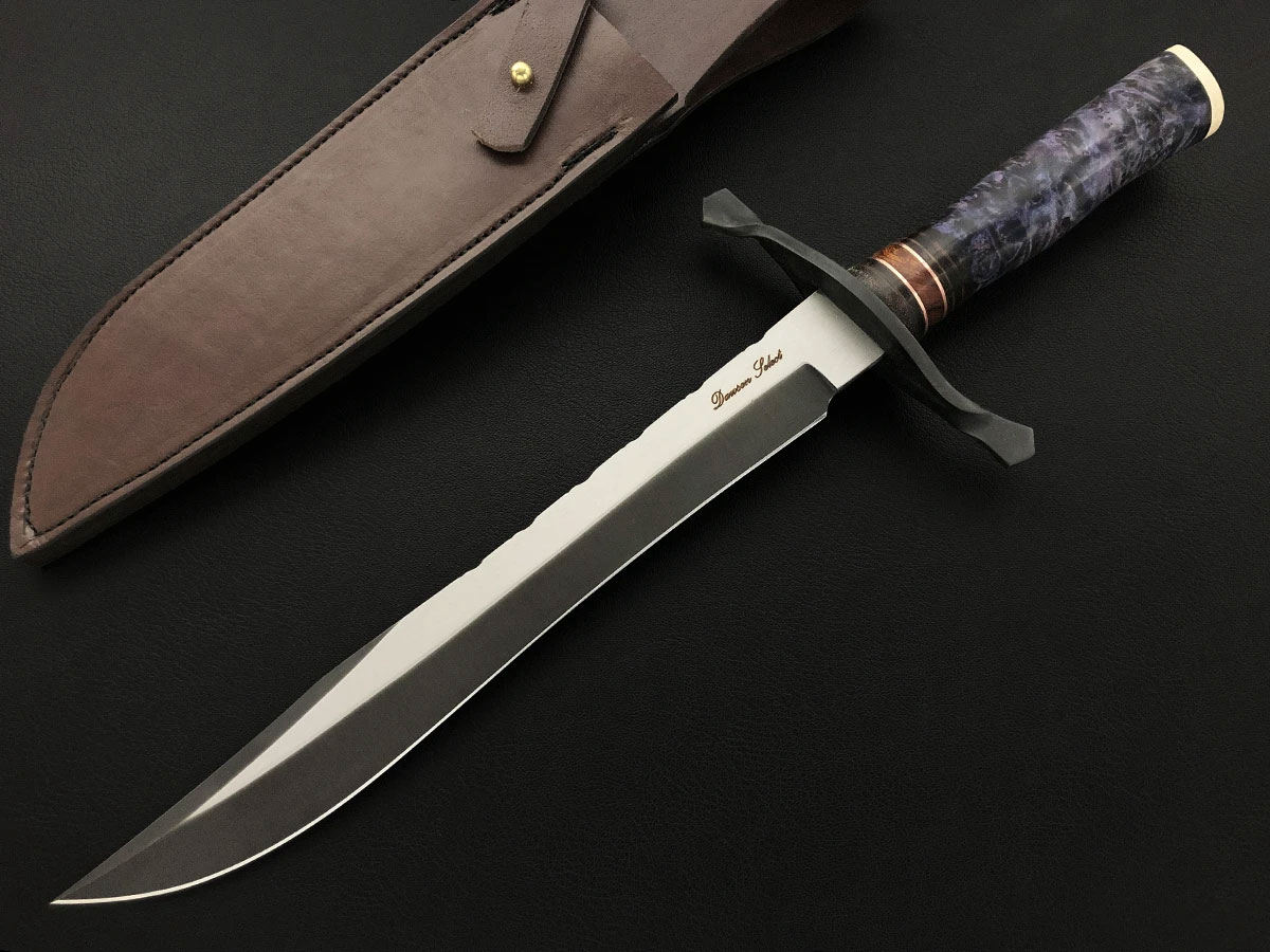 Dawson Knives Custom Old Missouri Western Bowie Fixed Blade Knife