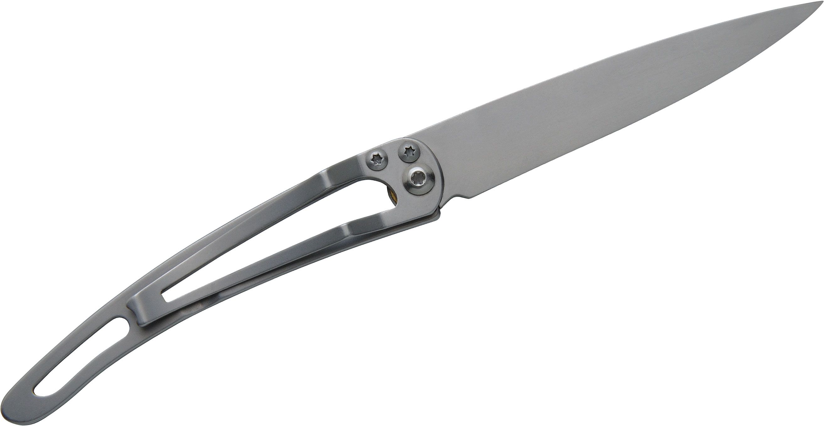 Deejo Knives Naked 27g Folding Knife 3 Satin Plain Blade 