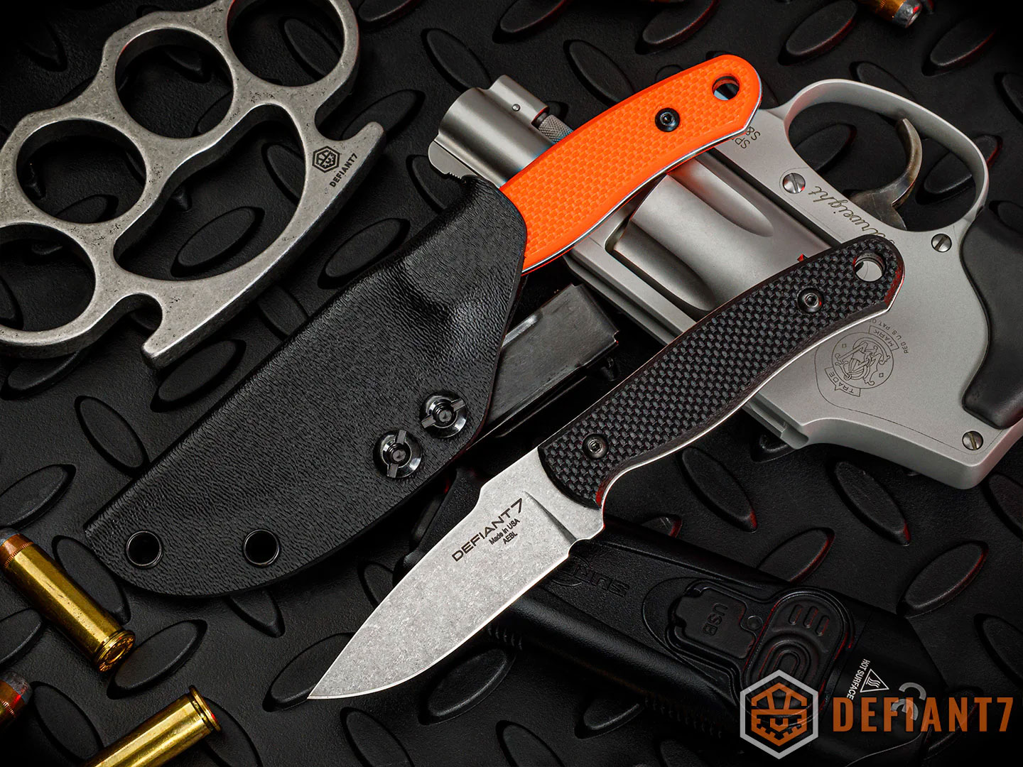 Defiant 7 Les George Ace Pocket Fixed Blade Knife 2.56