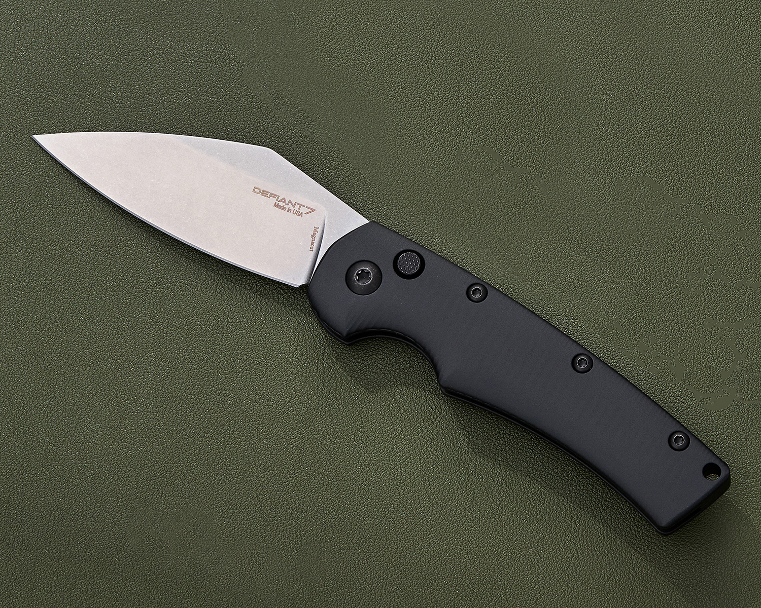 Defiant 7 Ryan Johnson Seax Push Button AUTO Folding Knife 3.5" CPM ...