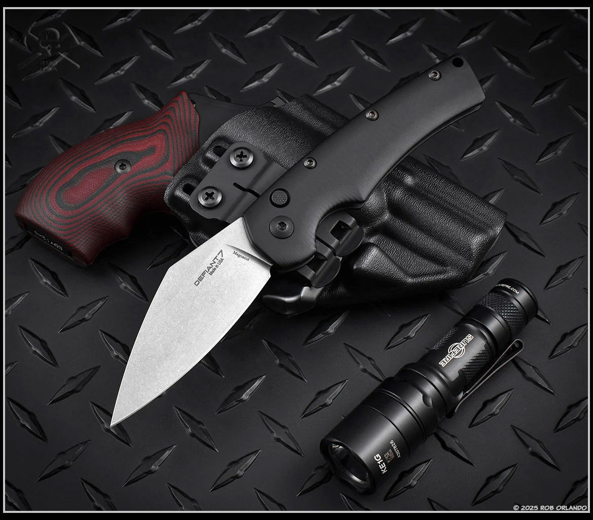 Defiant 7 Ryan Johnson Seax Push Button AUTO Folding Knife 3.5" CPM ...