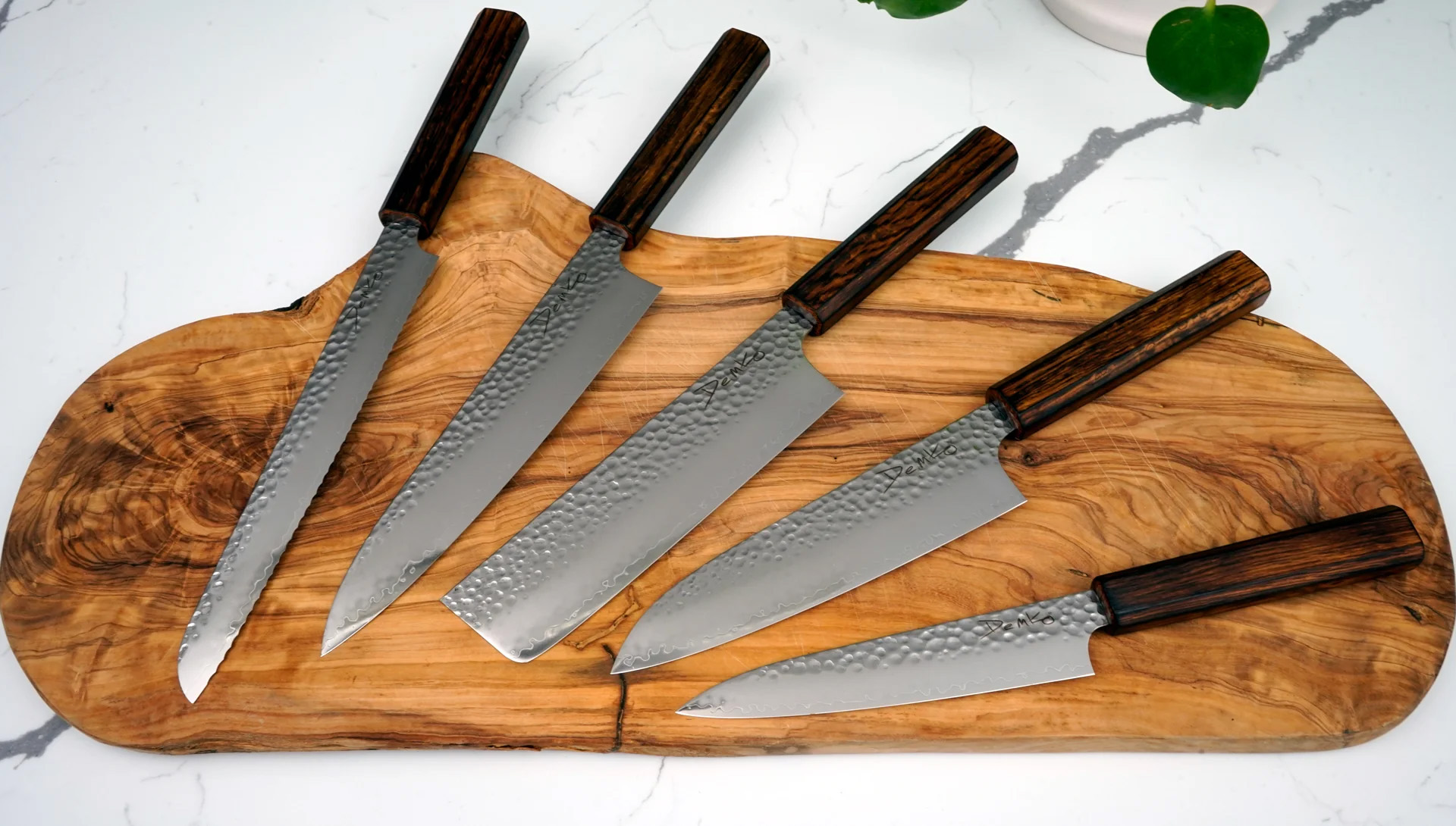 食器 kokko Demko Knives Japanese San Mai Kitchen Cutlery Santoku Knife 6.75