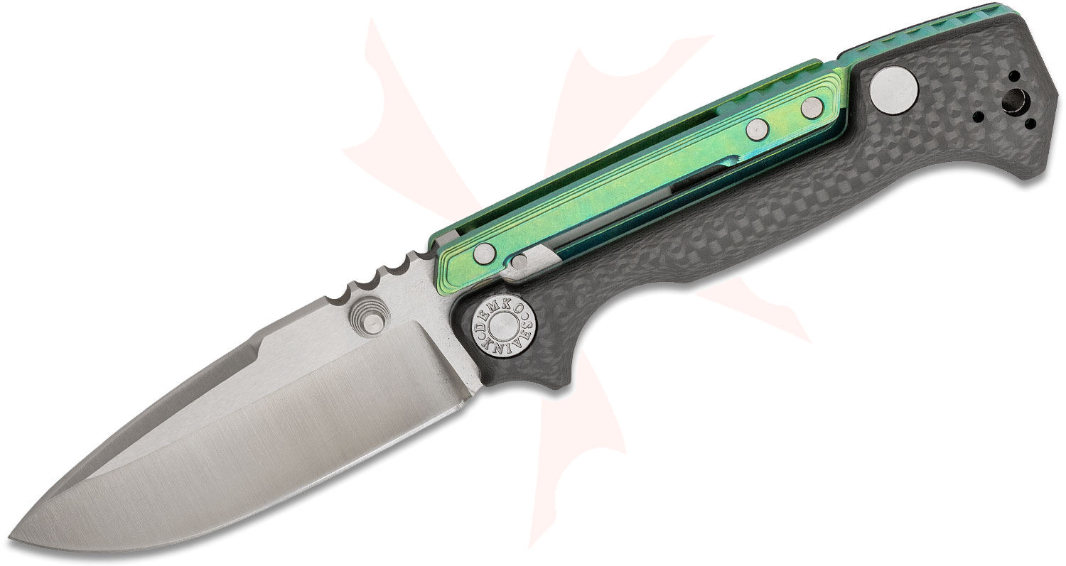 Ad de Vidar デモテープ AD20.5 20CV Milled Textured Titanium Handle Shark Foot Stonewash Blade