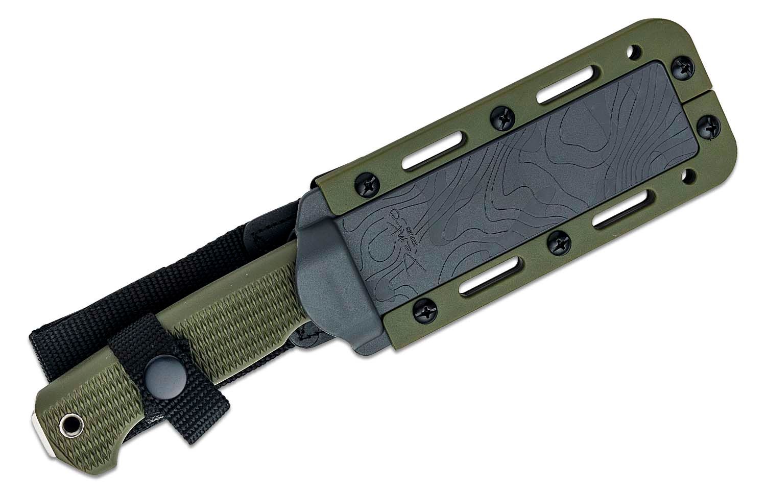 Demko FreeReign 5 Inch Tanto AUS10A Fixed Blade - OD GreenRubber Handle