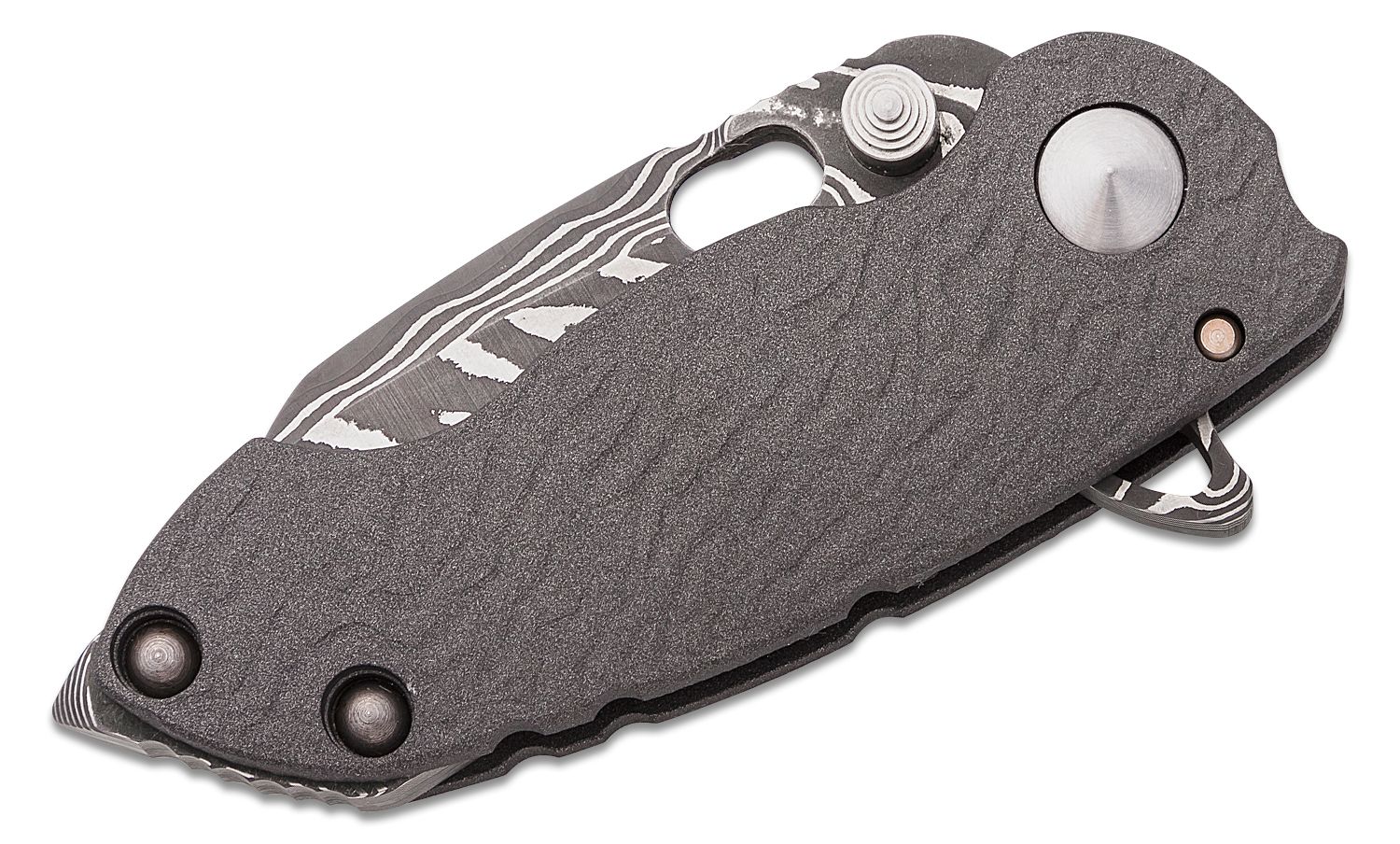 DireWare Custom SMini Flipper Knife 2.875" Nichols LowLayer Damascus