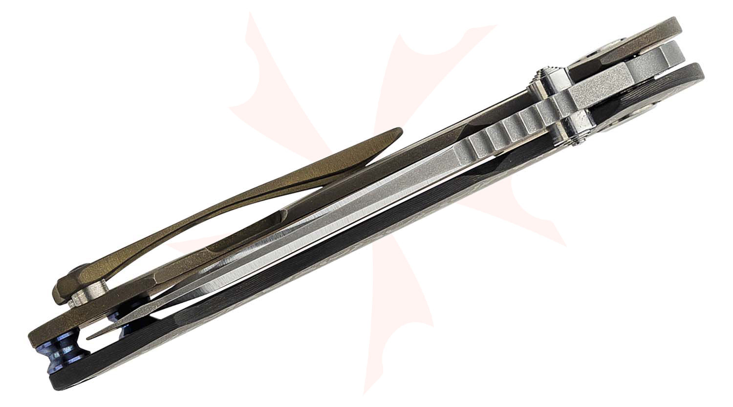 DireWare Custom SOLO V5 Flipper Knife 3.75" CPMS110V Satin/Blasted