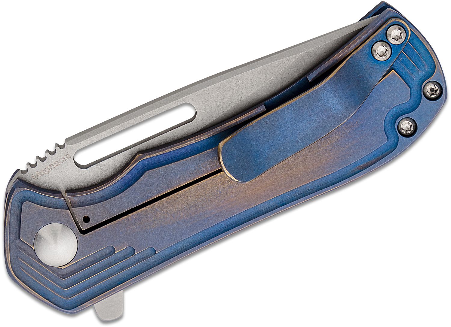 Schraf 10 Serrated Edge Slicing Knife with Blue TPRgrip Handle