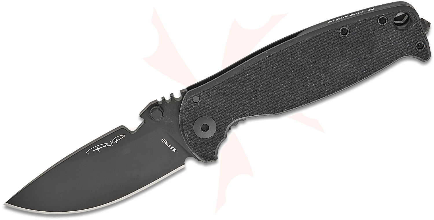 DPx Gear HEST/F 3.0 Triple Black Folding Knife 3.15