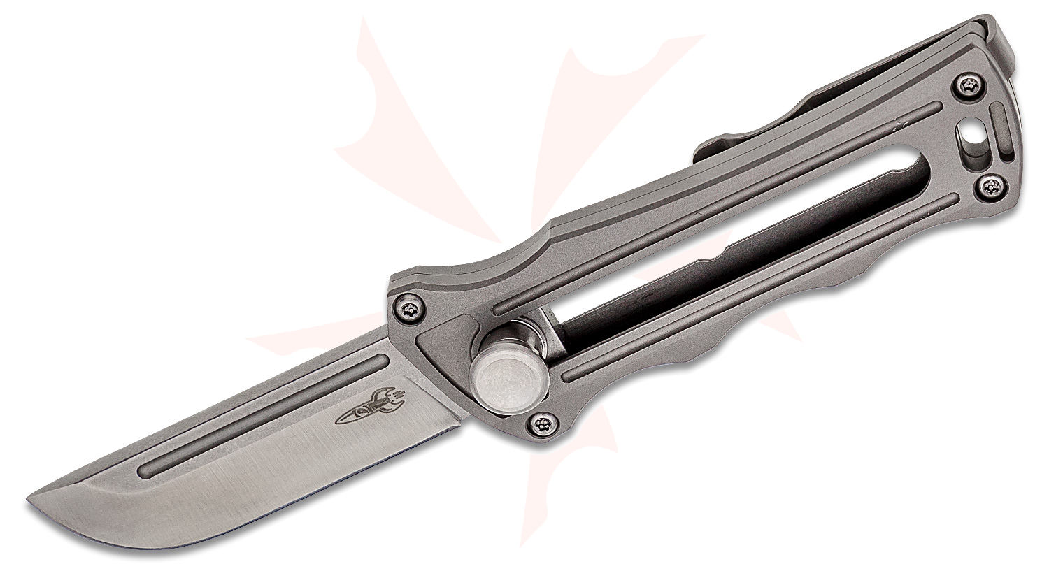 D Rocket Designs Mid-Tech KatanaX Manual OTF Folding Knife 2.25" M390 Satin  Japanese Tanto Blade, Bead Blasted Titanium Handles - KnifeCenter -  Discontinued