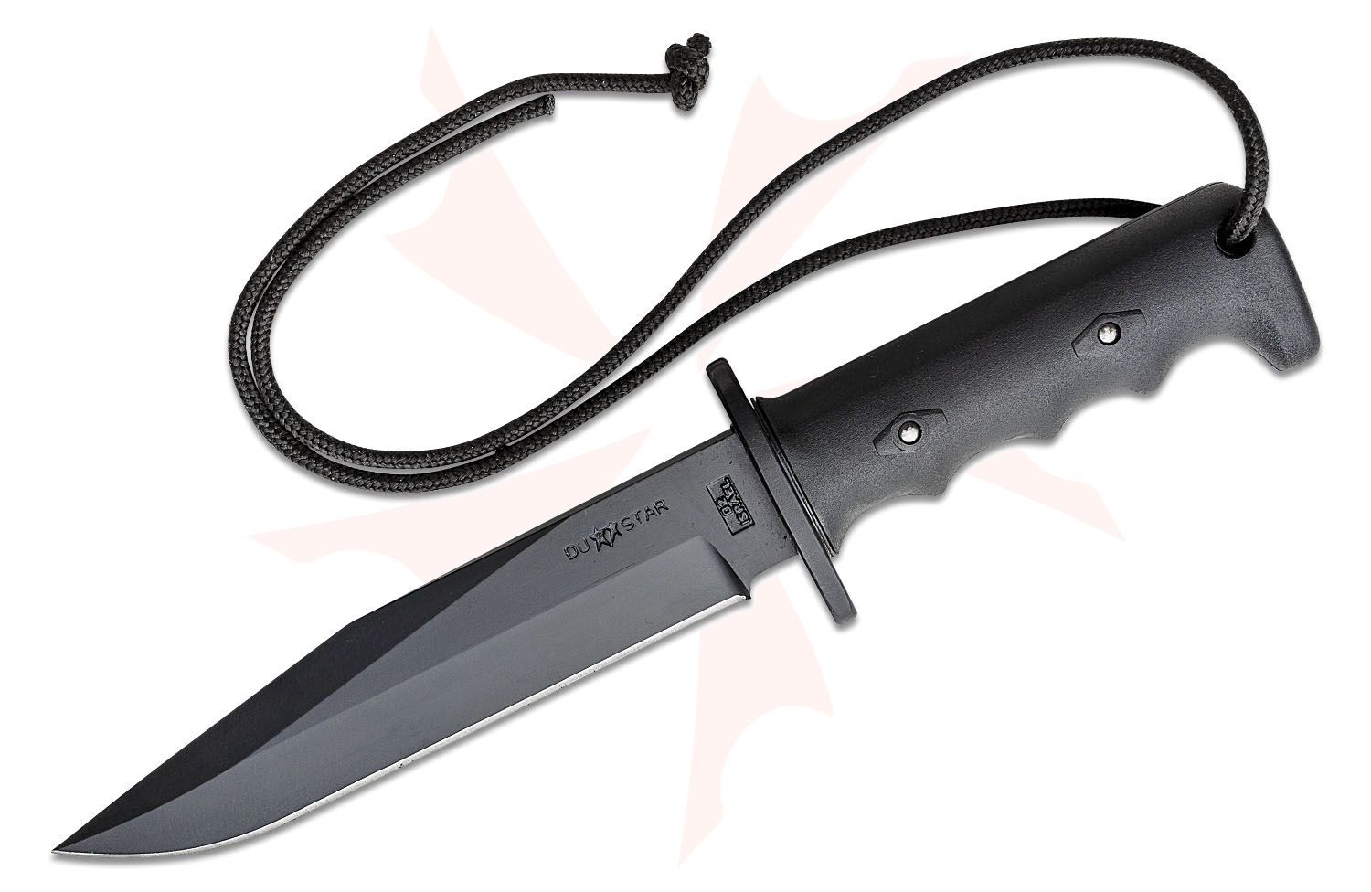 Dustar Model 1 Arad Signature Logo Combat Knife 7" Black D2 Plain Blade