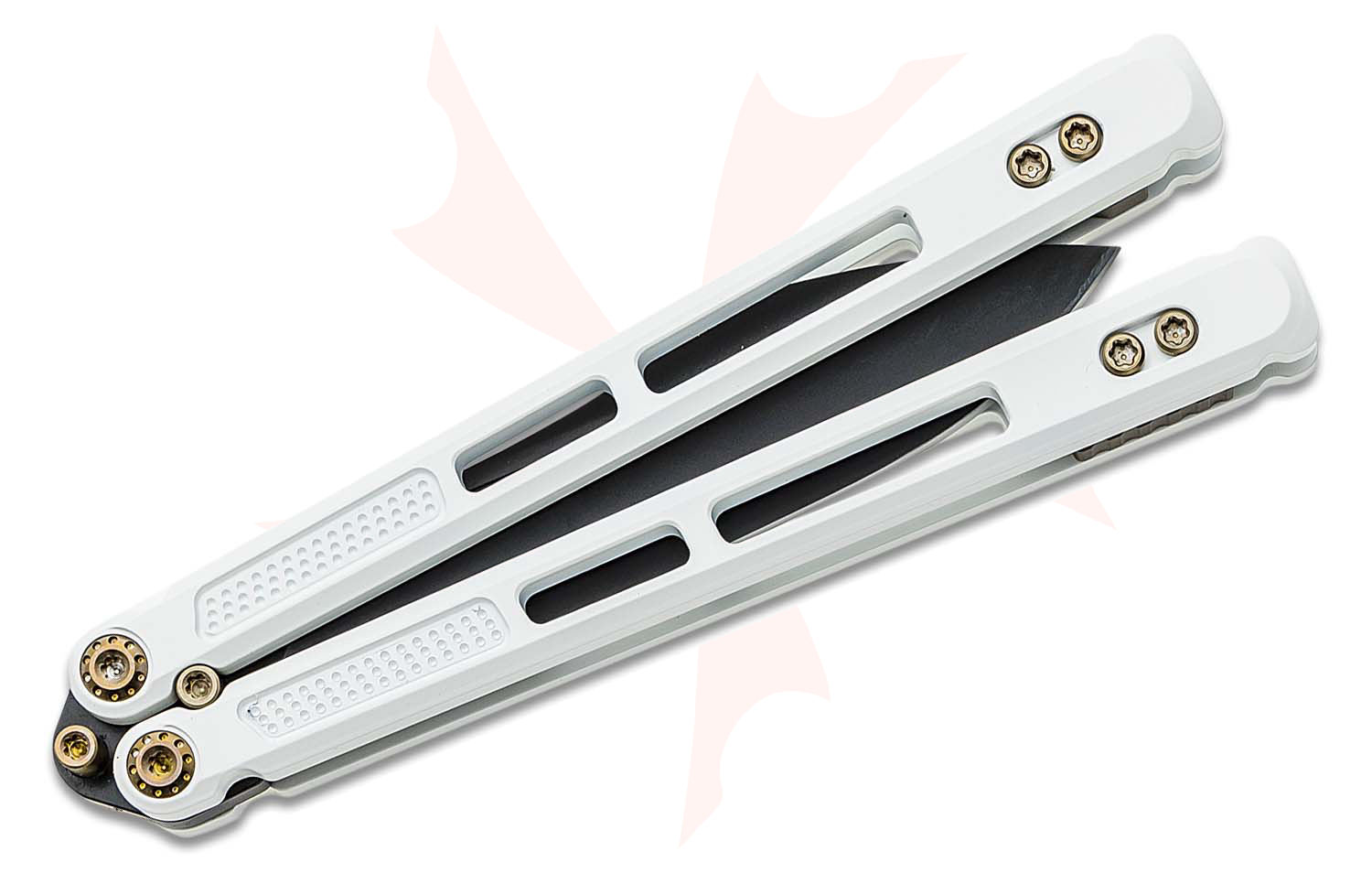 EOS Trident Balisong Butterfly Knife 4.15" S30V Black Harpoon Blade