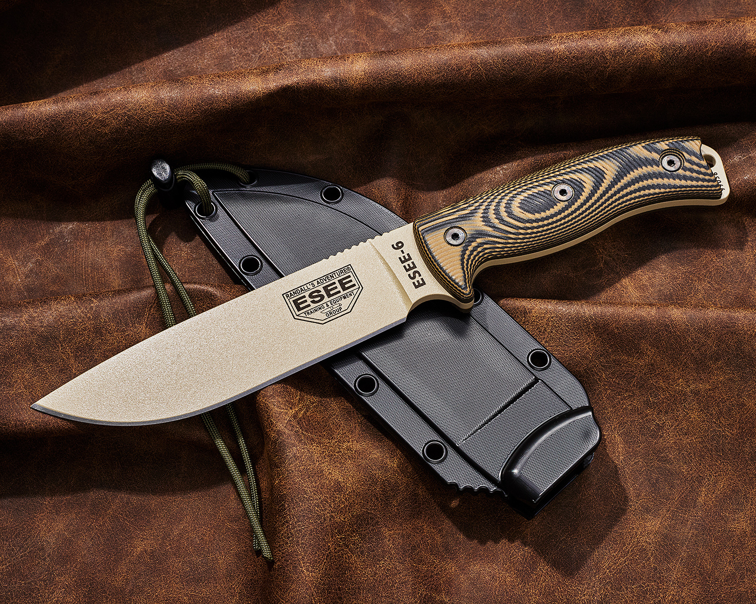 ESEE Knives ESEE-6PDT-005 Desert Tan Plain Edge, 3D Machined