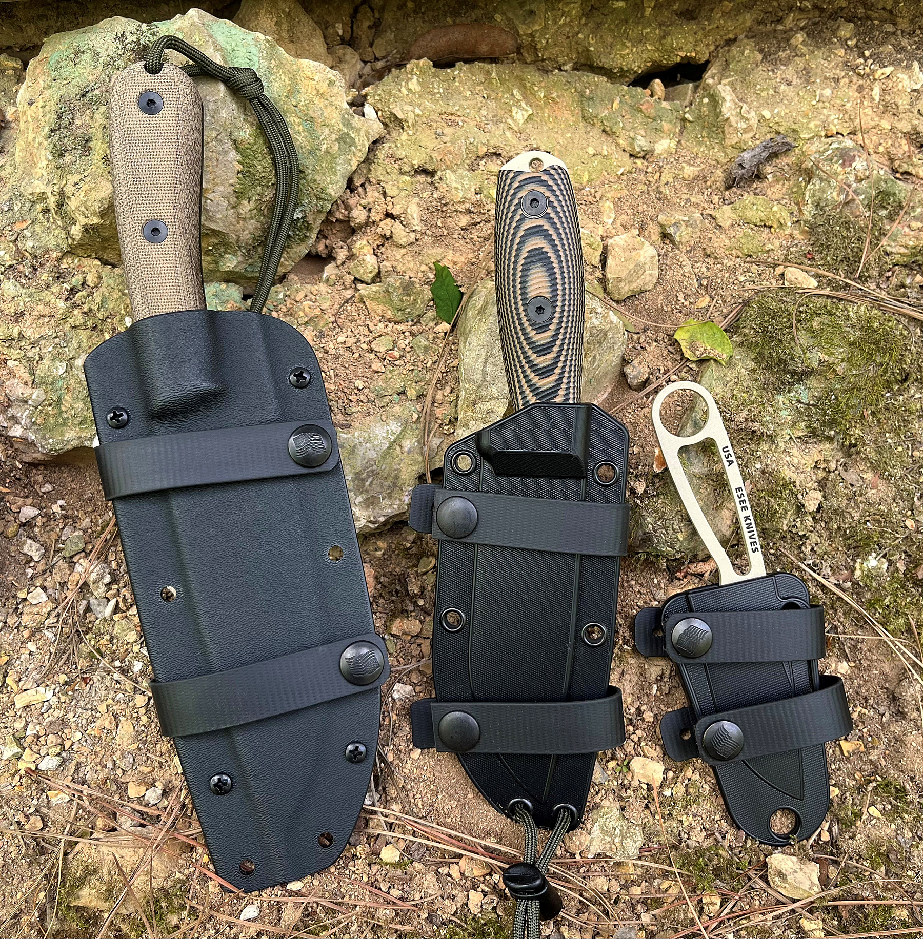 ESEE Knives Horizontal and Scout Carry Strap Kit 1 for Small ESEE