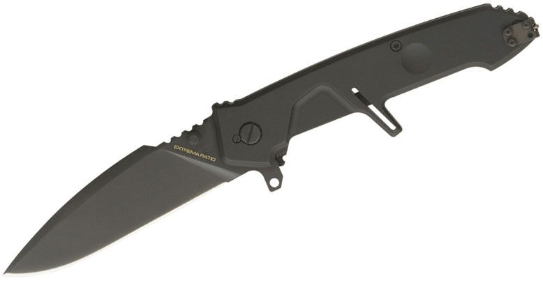 Extrema Ratio MF2 Folding Knife 4.21 Black Plain N690 Blade, Black  Aluminum Handles - KnifeCenter - EX133MF2