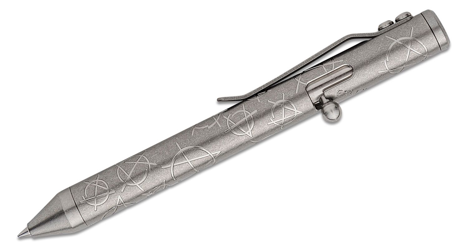 Brian Fellhoelter Custom TiBolt G2 Anarchy Engraved Titanium Pen 