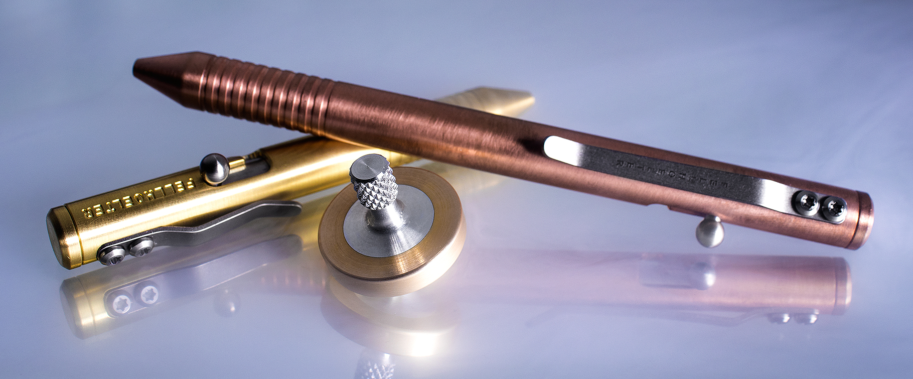 Brian Fellhoelter Custom Bronze Spinning Top - KnifeCenter - Spin