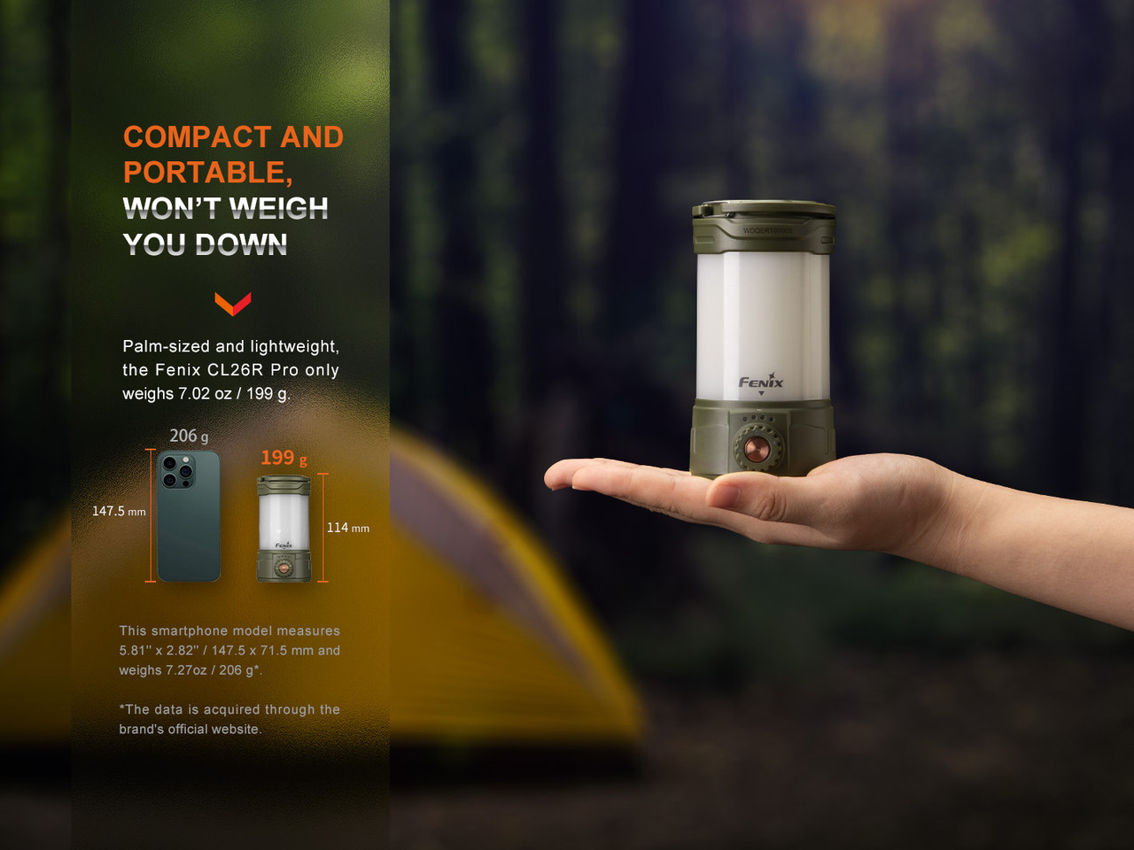 Fenix CL26R Pro Rechargeable Lantern - 650 Lumens, 360