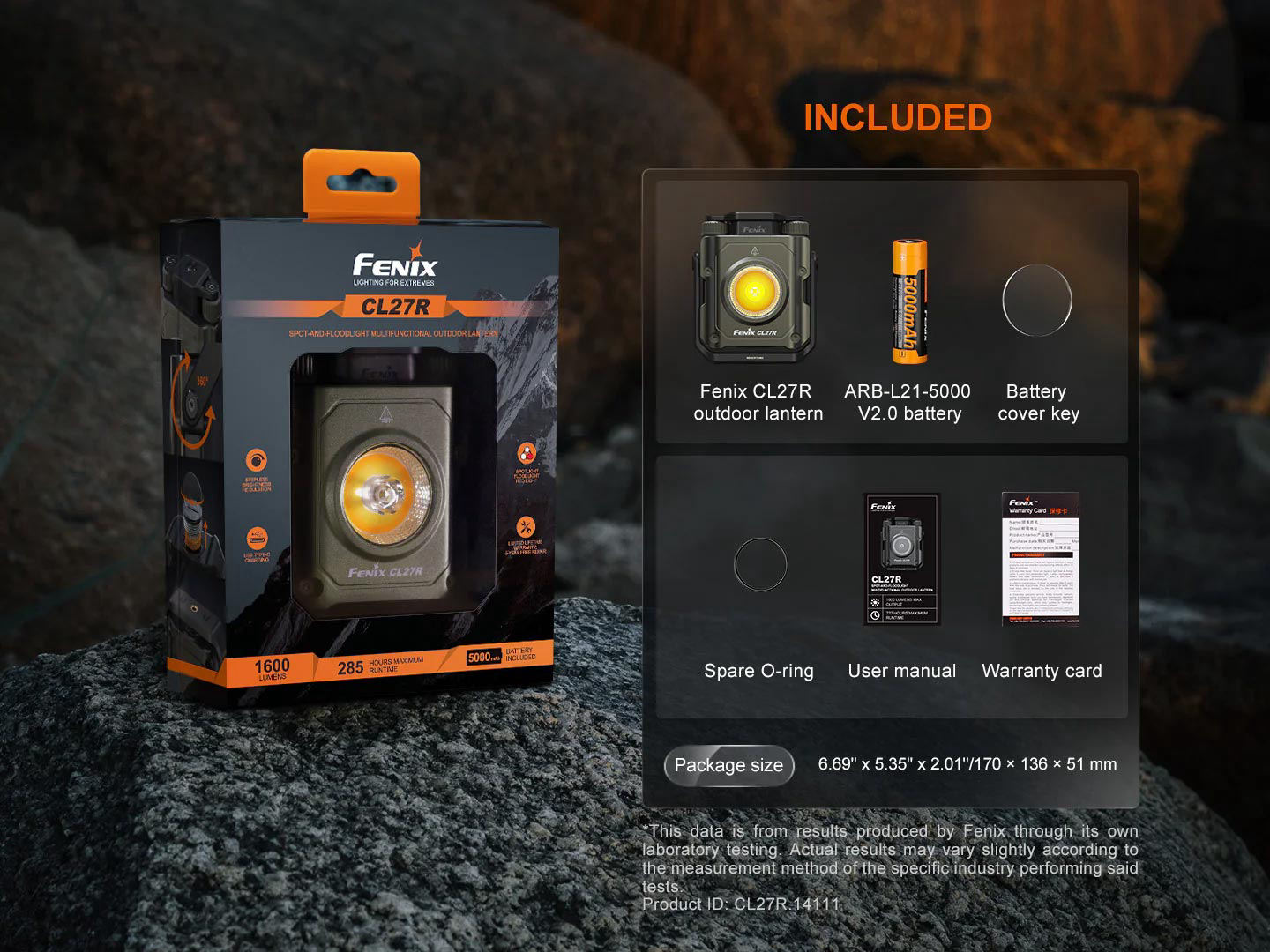 Fenix CL27R Rechargeable Multifunctional Outdoor Lantern, Wild