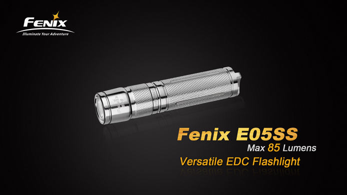 fenix e05ss flashlight Fenix E05SS LED Flashlight, Stainless Steel, 85 Max Lumens - KnifeCenter -  E05-E2-SS