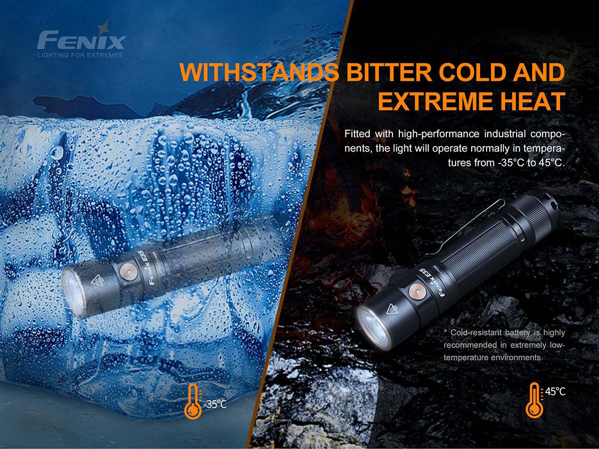 fenix e35 v3.0 edc flashlight E35R High-Performance to able to blast a maximum 3100 lumens 853 feet (260m)amazing for a flashlight this size Fenix E35 v3 3000 Lumen
