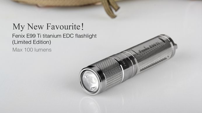 Fenix E99 Ti Limited Edition LED Flashlight, Silver, 100 Max