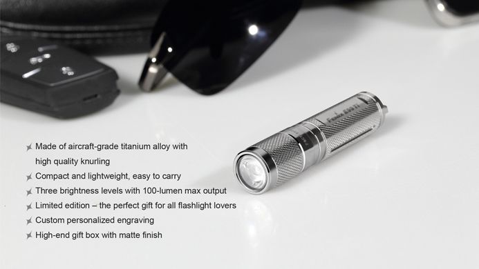 Fenix E99 Ti Limited Edition LED Flashlight, Silver, 100 Max