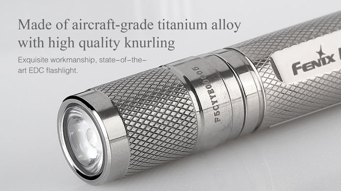 Fenix E99 Ti Limited Edition LED Flashlight, Silver, 100 Max