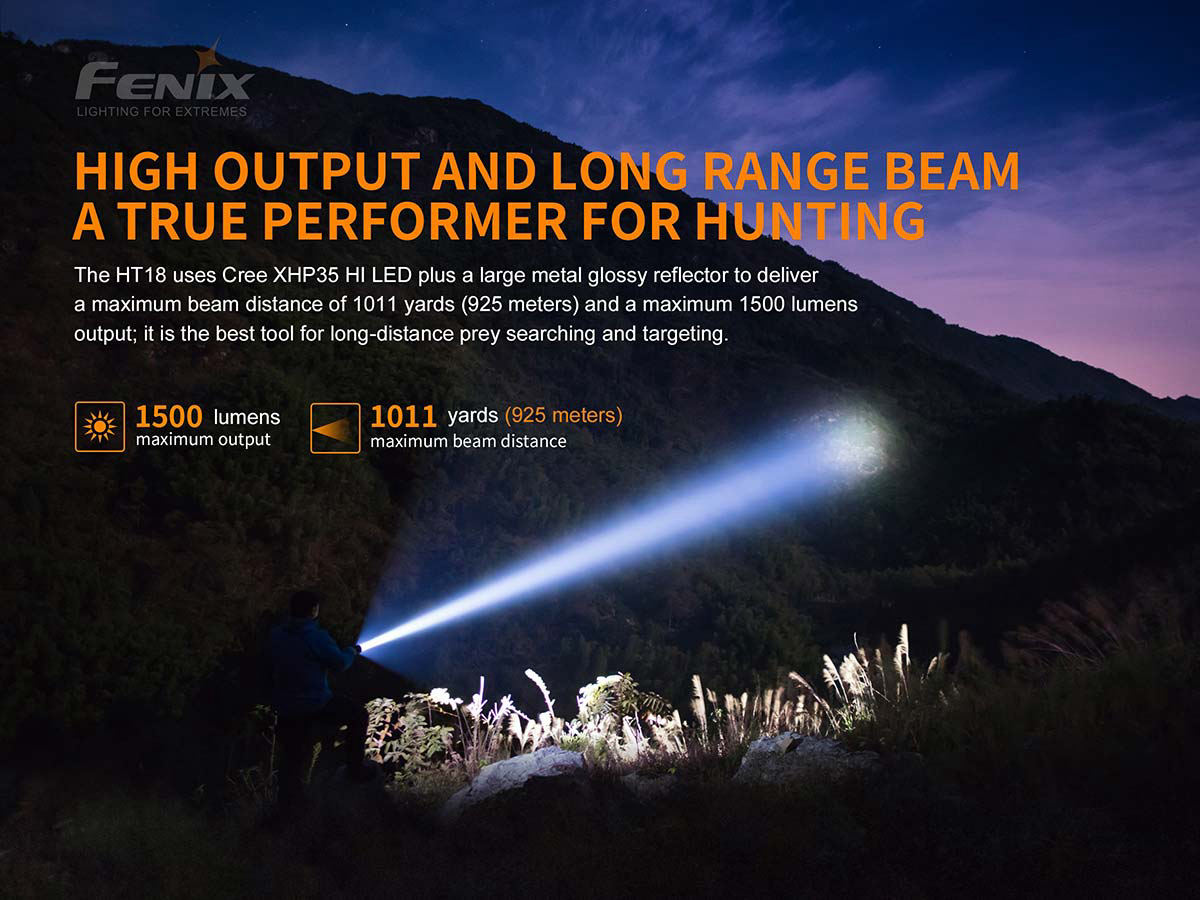 FENIX LEDライト/HT18 Fenix HT18R Rechargeable LED Hunting Light \u2013 Fenix Store
